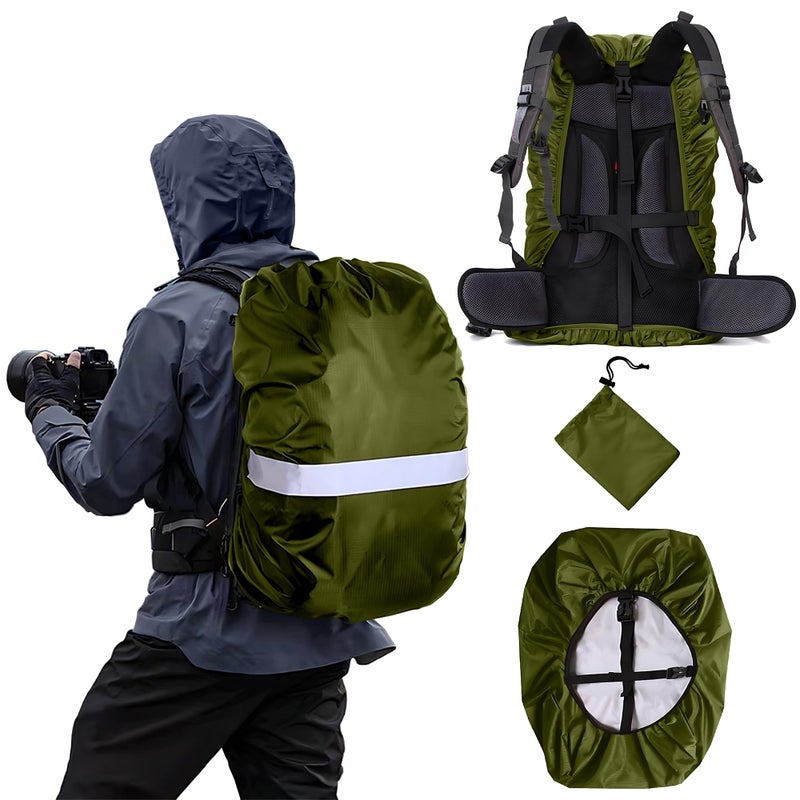 WSZCML Waterproof Backpack Rain Cover,8000mm Waterproof Level,Upgraded with Reflective,Anti-Slip Cross Buckle Straps,Ultra-Strong Multilayer Structure for Hiking,Biking,Camping,Outdoor, Traveling - Image 2